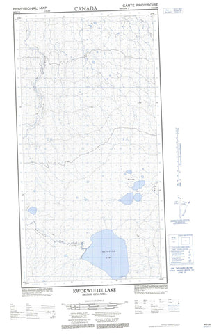094P07W Kwokwullie Lake Canadian topographic map, 1:50,000 scale