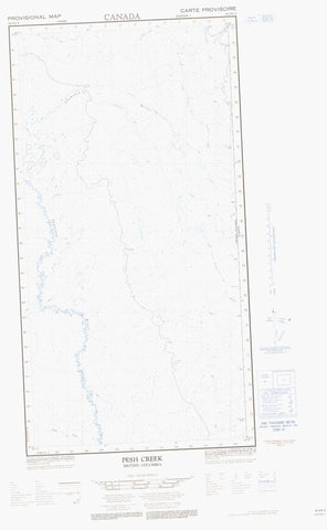 094P08E Pesh Creek Canadian topographic map, 1:50,000 scale