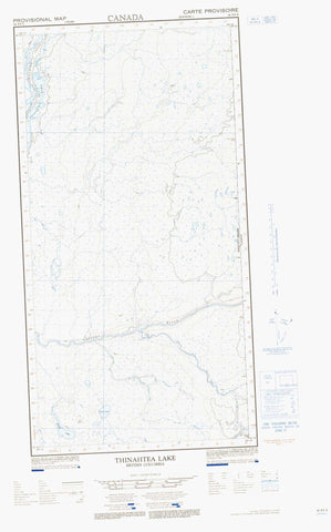 094P09E Thinahtea Lake Canadian topographic map, 1:50,000 scale
