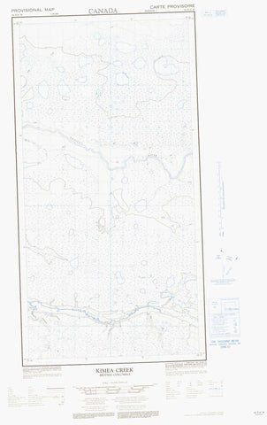094P10W Kimea Creek Canadian topographic map, 1:50,000 scale
