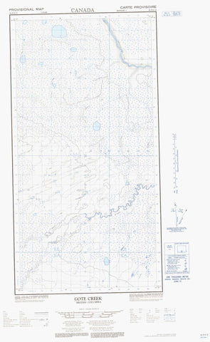 094P12E Gote Creek Canadian topographic map, 1:50,000 scale