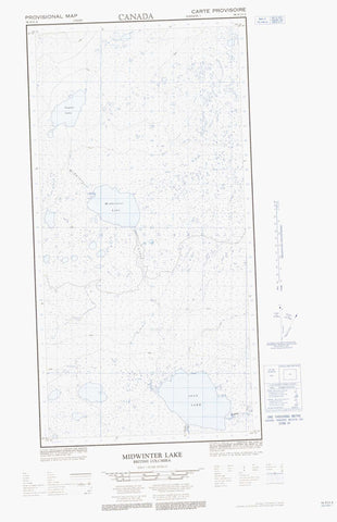094P15E Midwinter Lake Canadian topographic map, 1:50,000 scale