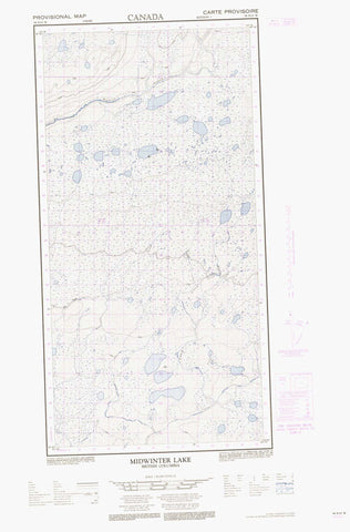 094P15W Midwinter Lake Canadian topographic map, 1:50,000 scale