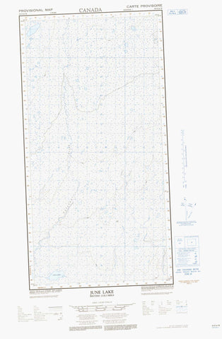 094P16W June Lake Canadian topographic map, 1:50,000 scale