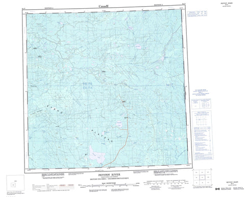 094P Petitot River Canadian topographic map, 1:250,000 scale