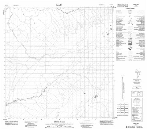 095B15 Emile Lake Canadian topographic map, 1:50,000 scale