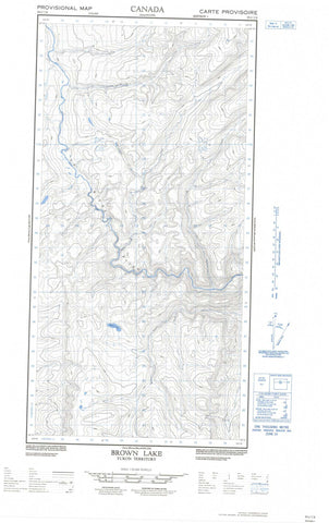 095C07E Brown Lake Canadian topographic map, 1:50,000 scale