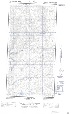 095C07W Brown Lake Canadian topographic map, 1:50,000 scale