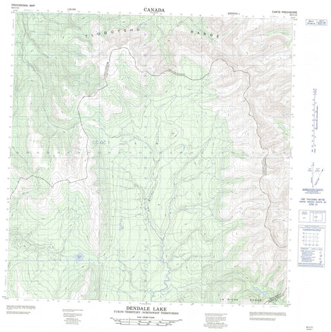 095C15 Dendale Lake Canadian topographic map, 1:50,000 scale