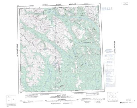 095E Flat River Canadian topographic map, 1:250,000 scale