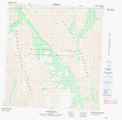 095K12 No Title Canadian topographic map, 1:50,000 scale