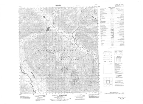 095L12 Grizzly Bear Lake Canadian topographic map, 1:50,000 scale