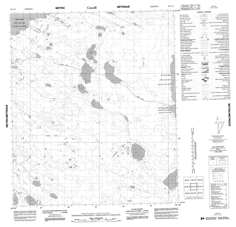 096A13 No Title Canadian topographic map, 1:50,000 scale