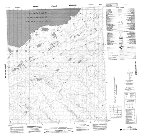 096A15 No Title Canadian topographic map, 1:50,000 scale