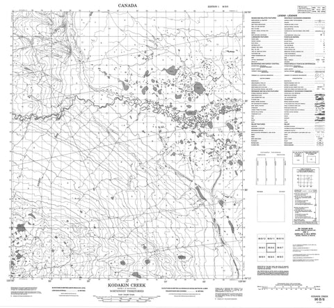 096B06 Kodakin Creek Canadian topographic map, 1:50,000 scale