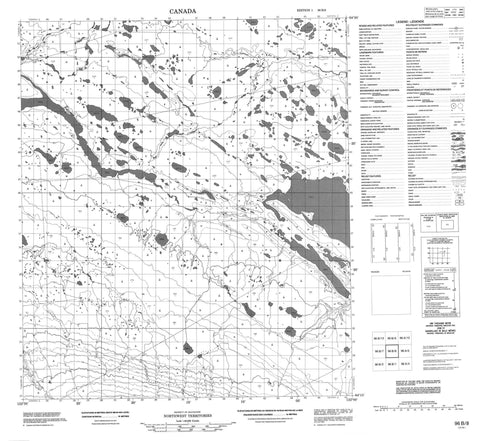 096B08 No Title Canadian topographic map, 1:50,000 scale