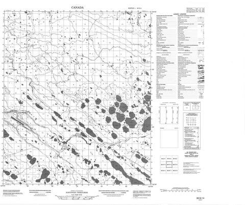 096B14 No Title Canadian topographic map, 1:50,000 scale