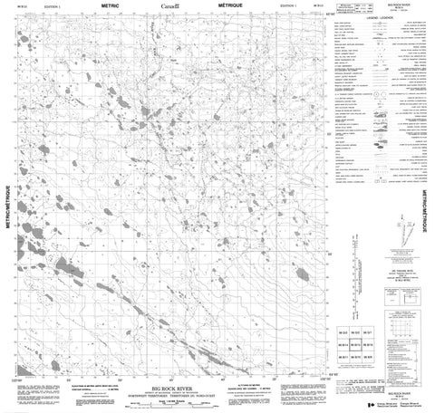 096B15 Big Rock River Canadian topographic map, 1:50,000 scale