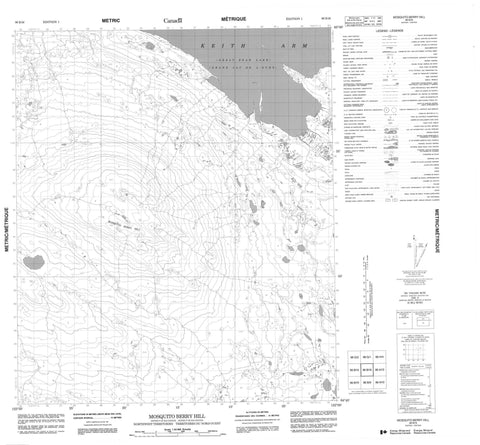 096B16 Mosquito Berry Hill Canadian topographic map, 1:50,000 scale