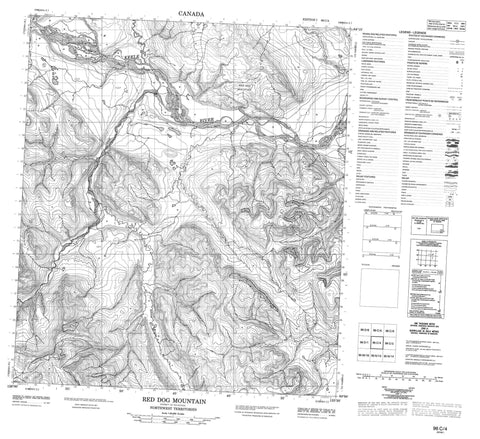 096C04 Red Dog Mountain Canadian topographic map, 1:50,000 scale