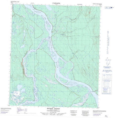 096C07 Burnt Point Canadian topographic map, 1:50,000 scale