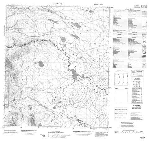 096C09 No Title Canadian topographic map, 1:50,000 scale
