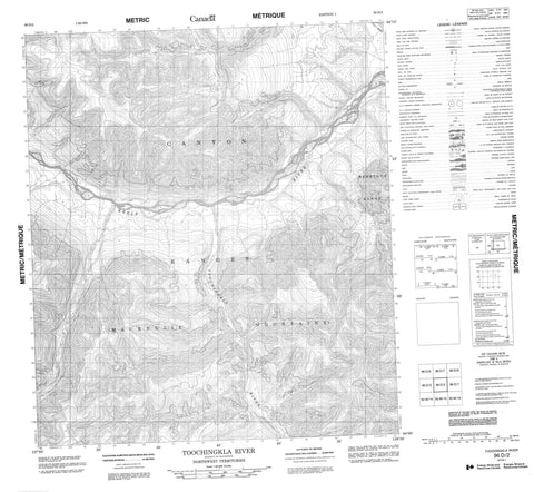 096D02 Toochingkla River Canadian topographic map, 1:50,000 scale