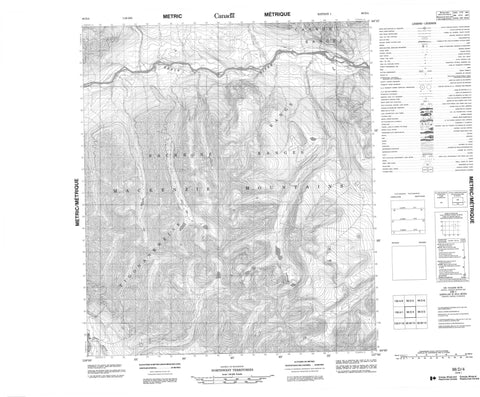 096D04 No Title Canadian topographic map, 1:50,000 scale