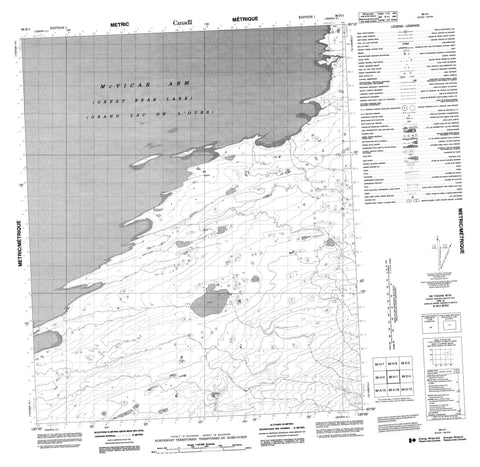 096H01 No Title Canadian topographic map, 1:50,000 scale