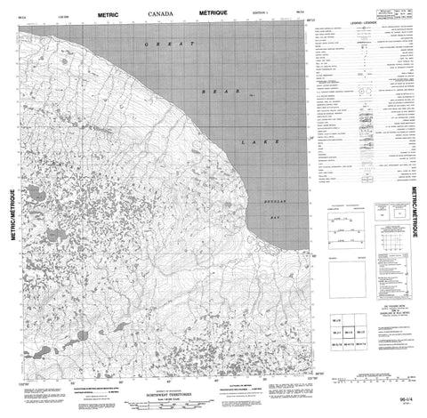 096I04 No Title Canadian topographic map, 1:50,000 scale