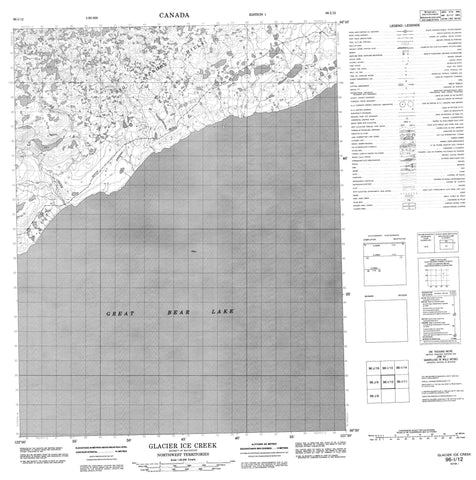 096I12 Glacier Ice Creek Canadian topographic map, 1:50,000 scale