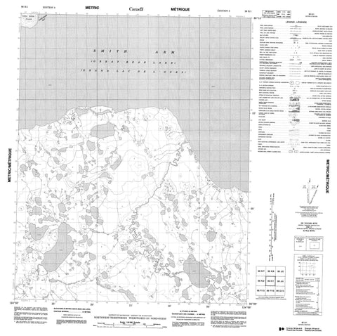 096K01 No Title Canadian topographic map, 1:50,000 scale
