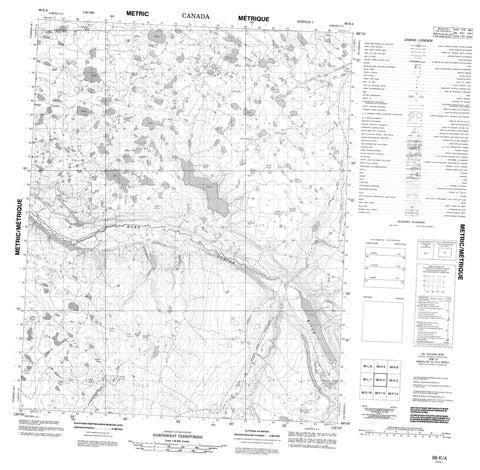 096K04 No Title Canadian topographic map, 1:50,000 scale