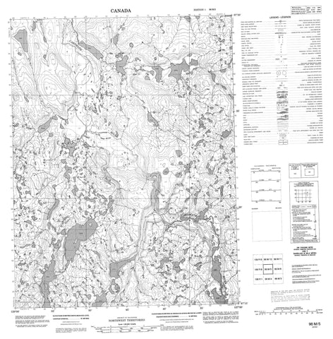 096M05 No Title Canadian topographic map, 1:50,000 scale
