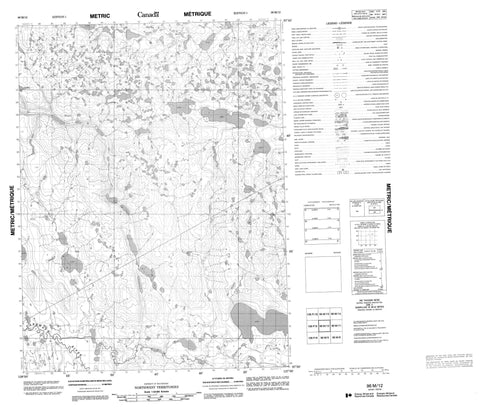096M12 No Title Canadian topographic map, 1:50,000 scale