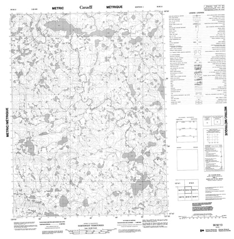 096M13 No Title Canadian topographic map, 1:50,000 scale
