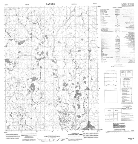 096O16 No Title Canadian topographic map, 1:50,000 scale