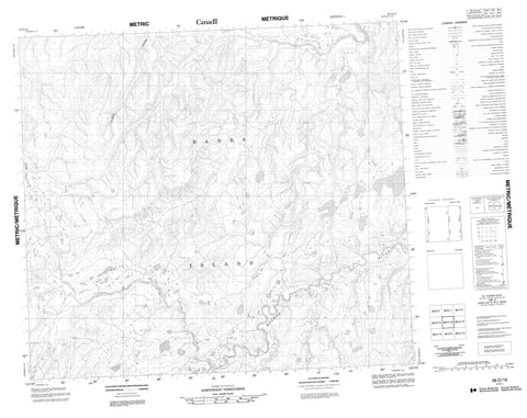 098D16 No Title Canadian topographic map, 1:50,000 scale