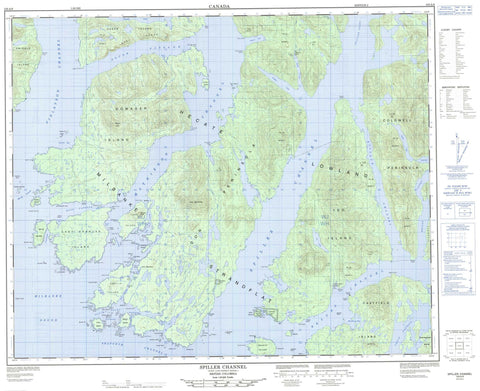103A08 Spiller Channel Canadian topographic map, 1:50,000 scale