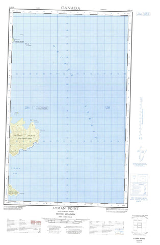 103B02W Lyman Point Canadian topographic map, 1:50,000 scale