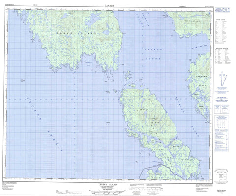 103H04 Trutch Island Canadian topographic map, 1:50,000 scale