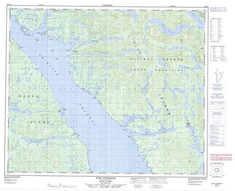 103H05 Port Stephens Canadian topographic map, 1:50,000 scale