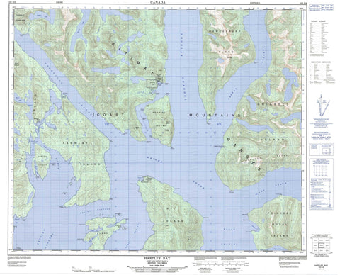 103H06 Hartley Bay Canadian topographic map, 1:50,000 scale
