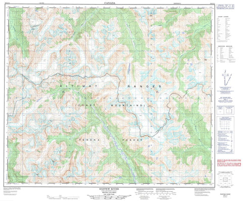 103I11 Exstew River Canadian topographic map, 1:50,000 scale
