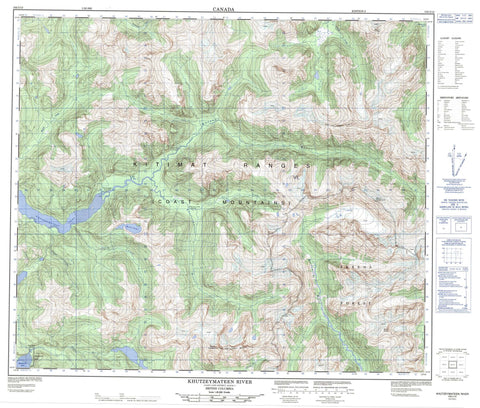 103I12 Khutzeymateen River Canadian topographic map, 1:50,000 scale