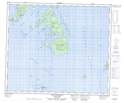 103J07 Melville Island Canadian topographic map, 1:50,000 scale
