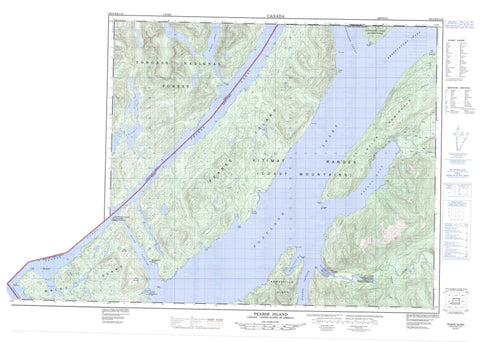 103J16 Pearse Island Canadian topographic map, 1:50,000 scale