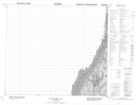 103O16 No Title Canadian topographic map, 1:50,000 scale