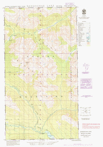 104A09E Damdochax Lake Canadian topographic map, 1:50,000 scale