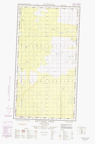 104J05E Ketchum Lake Canadian topographic map, 1:50,000 scale